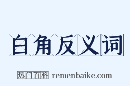 白角反义词是什么意思的图片